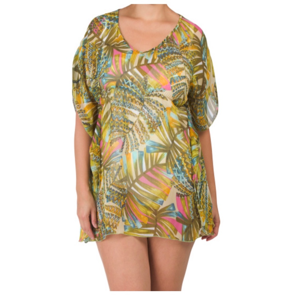 Sand & Spirit Plus Chiffon Beach Cover-Ups 1X 2X NWT